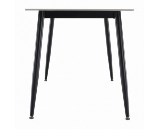 Jedálenský stôl Florenc Typ 1 121x71 cm - sivý mramor / čierna