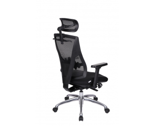 Kancelárska stolička s podrúčkami Forbes 4S Plus - čierna / chróm