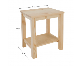 Nočný stolík Fosil - prírodná