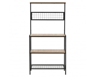 Regál Gavino - dub sonoma trufel / čierna