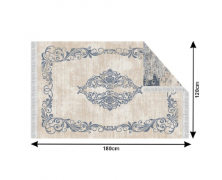 Obojstranný koberec Gazan 80x150 cm - vzor / modrá