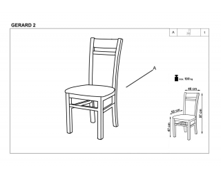 Jedálenská stolička Gerard 2 - dub medový / svetlosivá