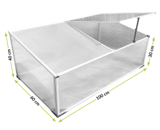 Záhradný skleník (parenisko) Glassteam 100x60x40 cm - priehľadná