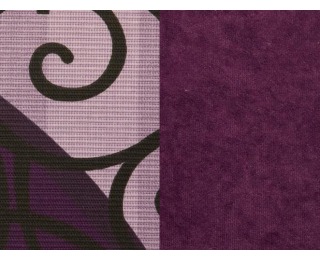 Rozkladacia pohovka s úložným priestorom Mercedes - bavlna vzor fialový / suedine fialový