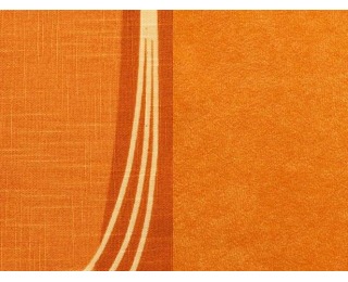 Rozkladacia pohovka s úložným priestorom Zico - vlny oranžové / suedine oranžový