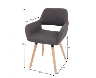 Jedálenské kreslo Godric - tmavohnedá / buk