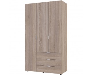 Trojdverová šatníková skriňa so zásuvkami Gores - dub sonoma