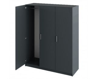 Trojdverová šatníková skriňa Green - grafit