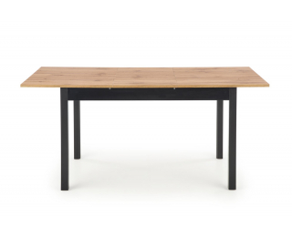 Rozkladací jedálenský stôl Greg - dub wotan / čierna
