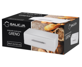 Kovový chlebník Greno - biela