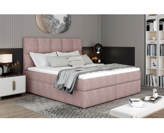 Čalúnená manželská posteľ s úložným priestorom Grosio 145 - ružová