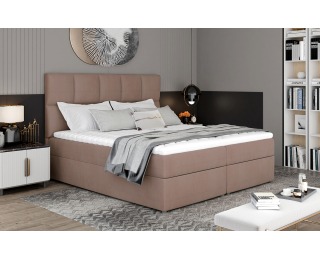 Čalúnená manželská posteľ s úložným priestorom Grosio 165 - hnedá