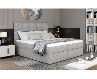Čalúnená manželská posteľ s úložným priestorom Grosio 165 - sivá (Berlin 01)