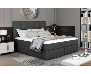 Čalúnená manželská posteľ s úložným priestorom Grosio 165 - tmavosivá