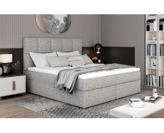 Čalúnená manželská posteľ s úložným priestorom Grosio 185 - sivá (Berlin 01)