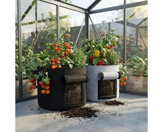 Vrece na pestovanie (2 ks) Grovin Typ 2 - čierna / sivá