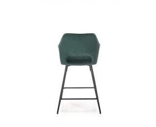 Barová stolička H-107 - tmavozelená / čierna