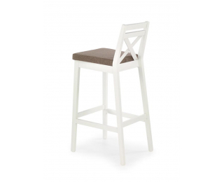 Barová stolička Borys - biela / hnedá