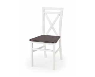 Jedálenská stolička Dariusz 2 - biela / tmavý orech