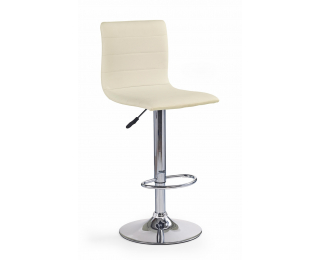 Barová stolička H-21 - krémová / chróm