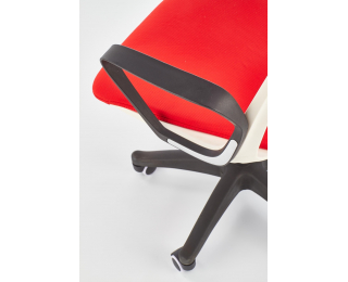 Detská stolička na kolieskach s podrúčkami Jumbo - biela / červená