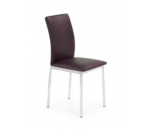 Jedálenská stolička K137 - hnedá / chróm