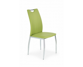 Jedálenská stolička K187 - zelená / chróm