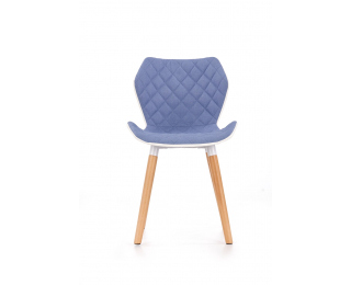 Jedálenská stolička K277 - modrá / biela