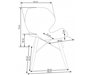 Jedálenská stolička K281 - biela