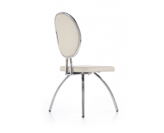 Jedálenská stolička K297 - svetlosivá / chróm