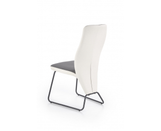 Jedálenská stolička K300 - sivá / biela