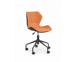 Detská stolička na kolieskach Matrix - oranžová / čierna