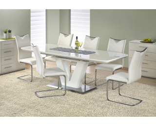 Rozkladací jedálenský stôl Mistral - biely lesk