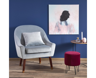 Kreslo Opale - svetlosivá / tmavý orech Kreslo Opale - svetlosivá / tmavý orech