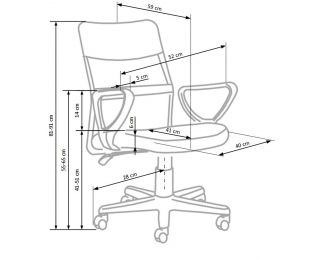 Kancelárska stolička s podrúčkami Timmy - sivá / čierna