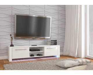 TV stolík Helix New - biela / biely lesk