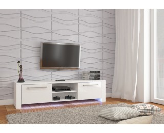 TV stolík Helix New - biela / biely lesk
