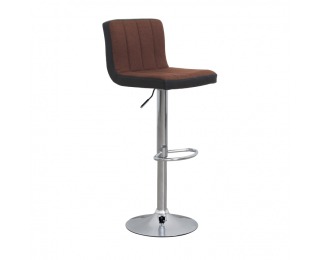 Barová stolička Hilda - hnedá / čierna / chróm
