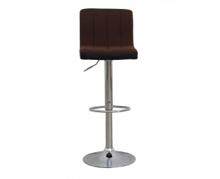 Barová stolička Hilda - hnedá / čierna / chróm