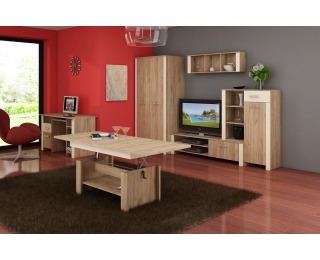 TV stolík Hugo HUG-08 - craft zlatý / krémová