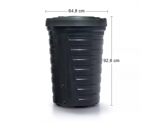 Plastový sud na dažďovú vodu IDRA210 210 l - čierna