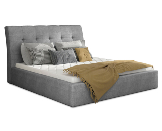 Čalúnená manželská posteľ s roštom Ikaria 160 - tmavosivá