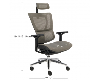 Kancelárska stolička s podrúčkami Iko BS - sivá / čierna / chróm