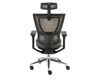 Kancelárska stolička s podrúčkami Iko BS - sivá / čierna / chróm