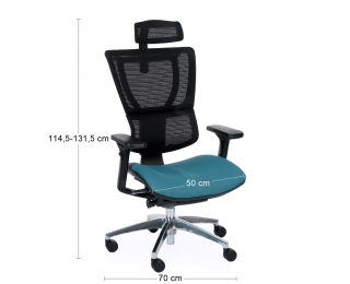 Kancelárska stolička s podrúčkami Iko Color B - modrá / čierna / chróm