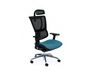 Kancelárska stolička s podrúčkami Iko Color B - modrá / čierna / chróm