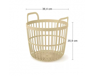 Plastový univerzálny kôš s úchytkami IKPIO370 37 cm - béžová Plastový univerzálny kôš s úchytkami IKPIO370 37 cm - béžová