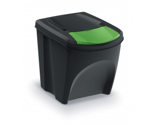 Odpadkový kôš na triedený odpad (4 ks) IKWB25S4 25 l - čierna / kombinácia farieb