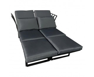 Záhradný set Ilaria - čierna / tmavosivá / prírodná 