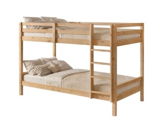 Drevená poschodová posteľ Ineza 90x200 cm - prírodná